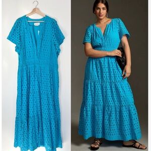 Anthropologie | Dresses | Anthropologie Charlie Holiday Addison Maxi Dress  Nwt Pink Punch Size Xl